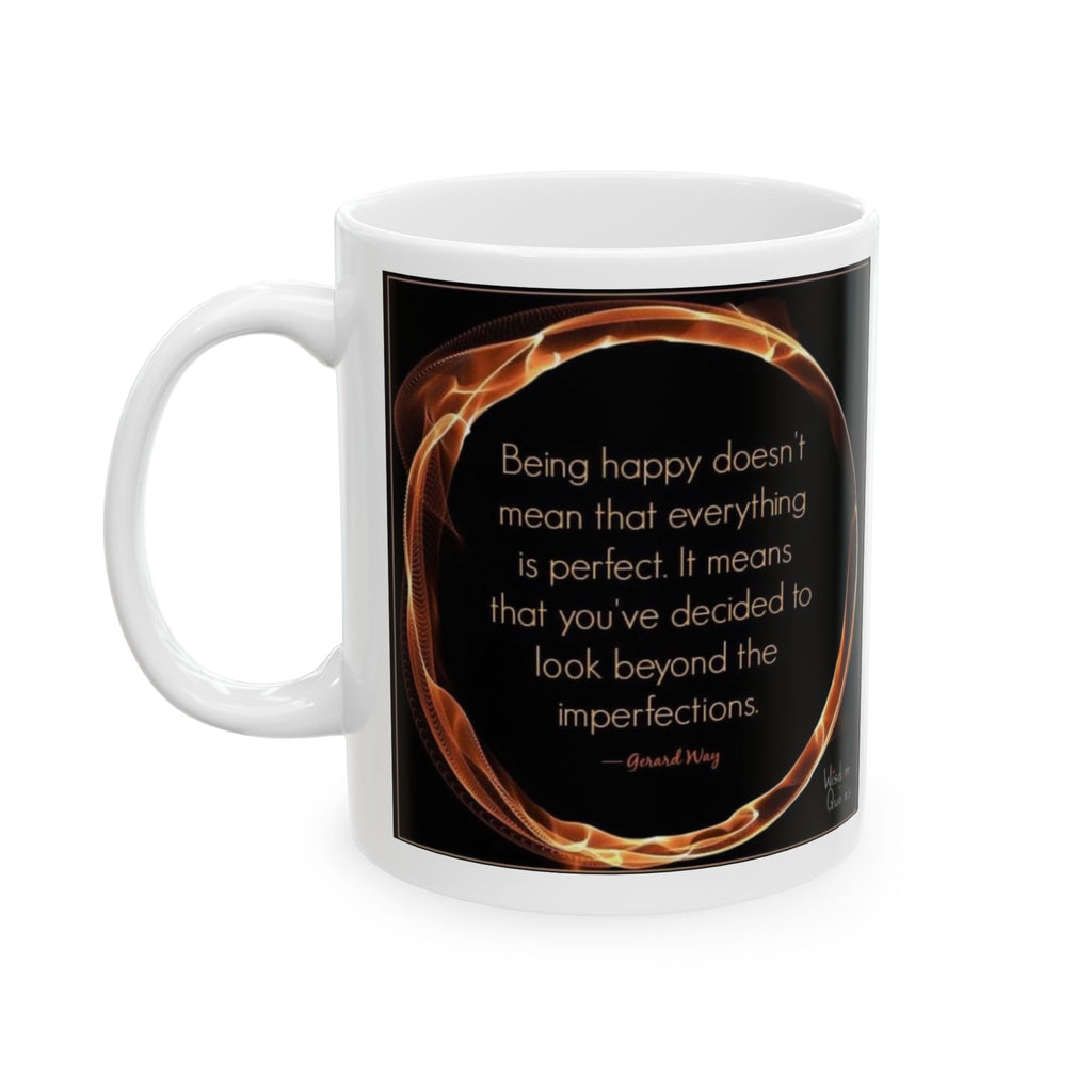 Inspirational Flame Ceramic Mug - Motivational Quote Coffee Cup (11oz, 15oz)