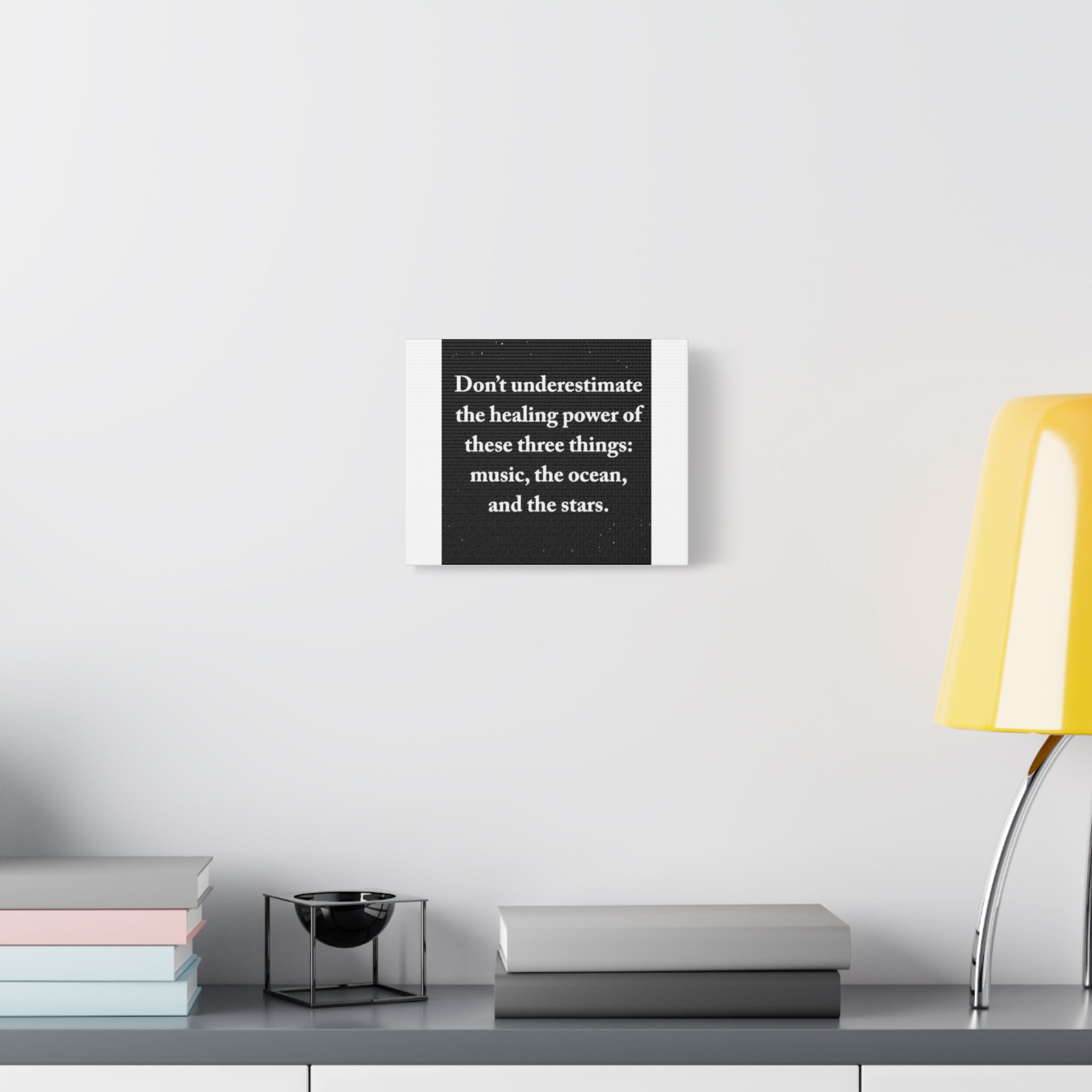 Canvas Wall Art – "Don’t Underestimate the Healing Power: Music, the Ocean, and the Stars"