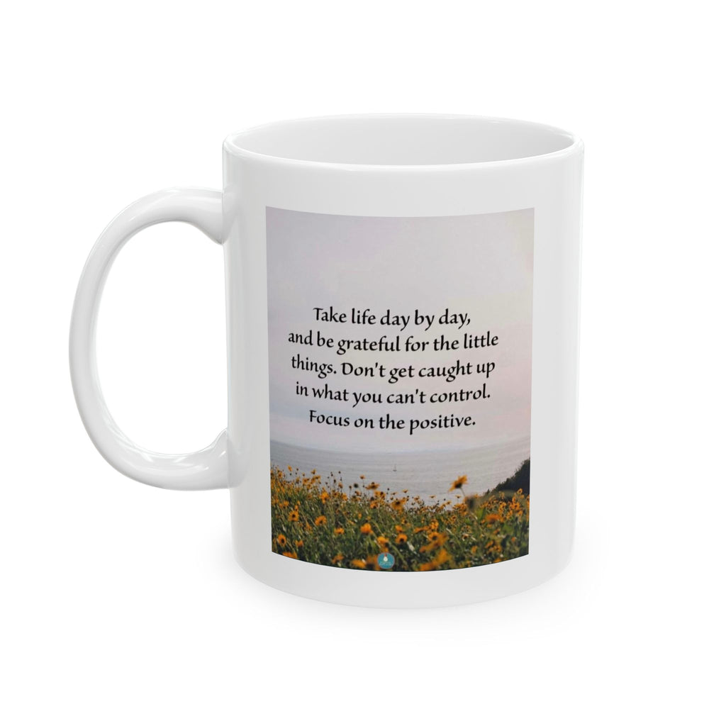 Inspirational Scenic Ceramic Mug — Faith Quote ‘Take Hold and Be Strong’ (11oz/15oz)