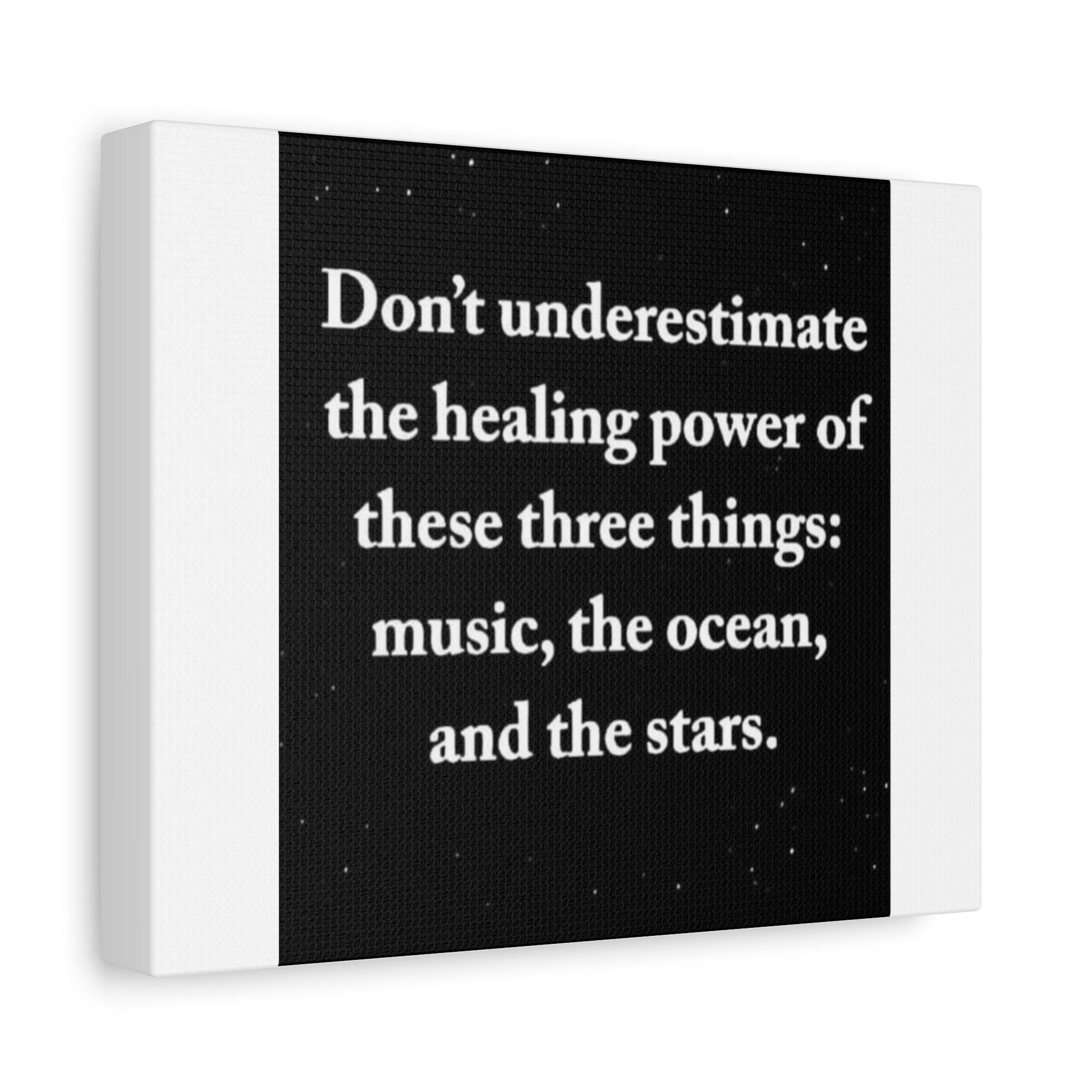 Canvas Wall Art – "Don’t Underestimate the Healing Power: Music, the Ocean, and the Stars"