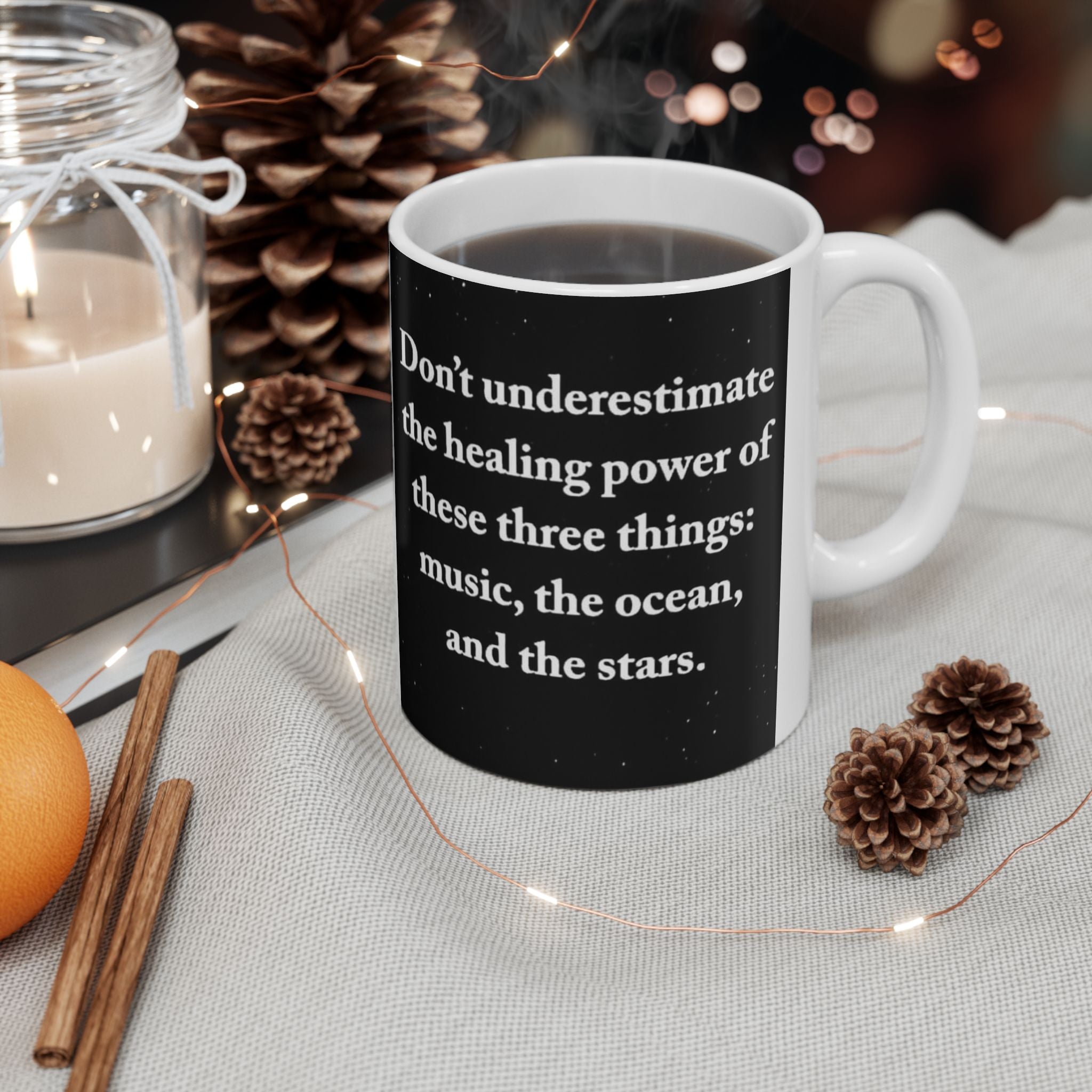 Inspirational Quote Ceramic Mug — "Don't Underestimate the Power of Small Things"
