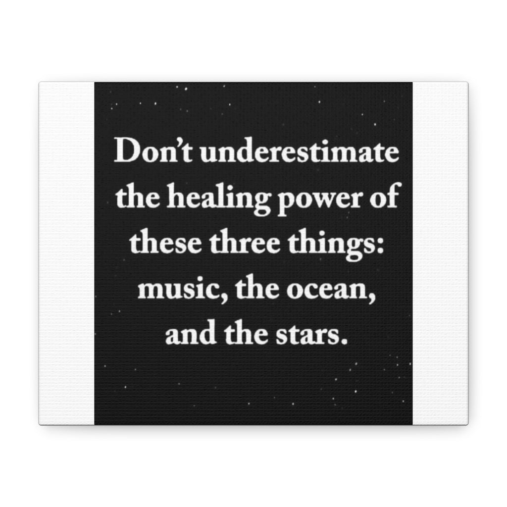 Canvas Wall Art – "Don’t Underestimate the Healing Power: Music, the Ocean, and the Stars"