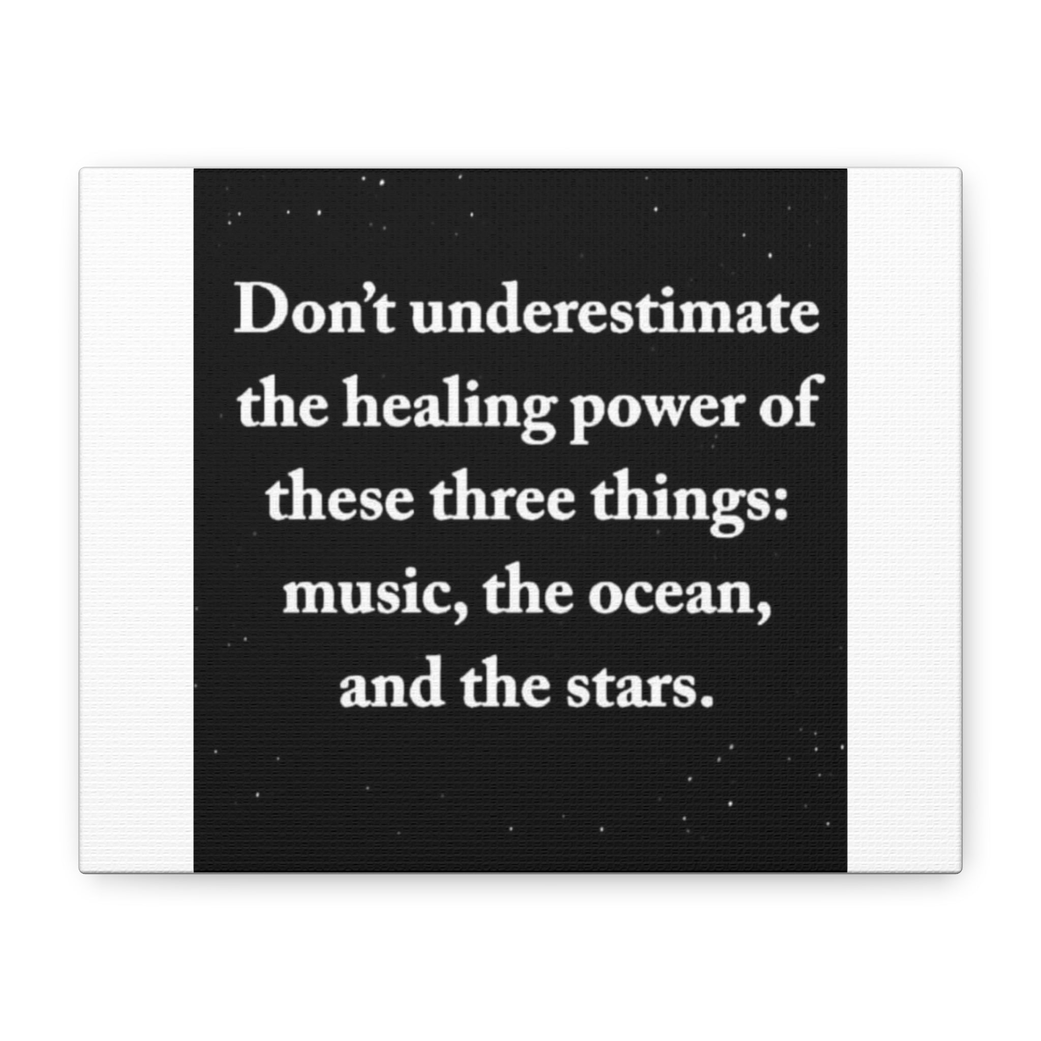 Canvas Wall Art – "Don’t Underestimate the Healing Power: Music, the Ocean, and the Stars"