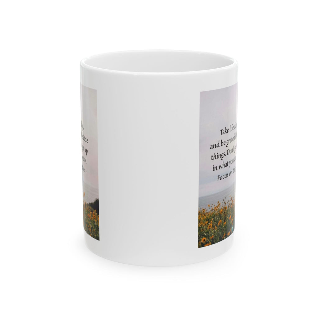 Inspirational Scenic Ceramic Mug — Faith Quote ‘Take Hold and Be Strong’ (11oz/15oz)