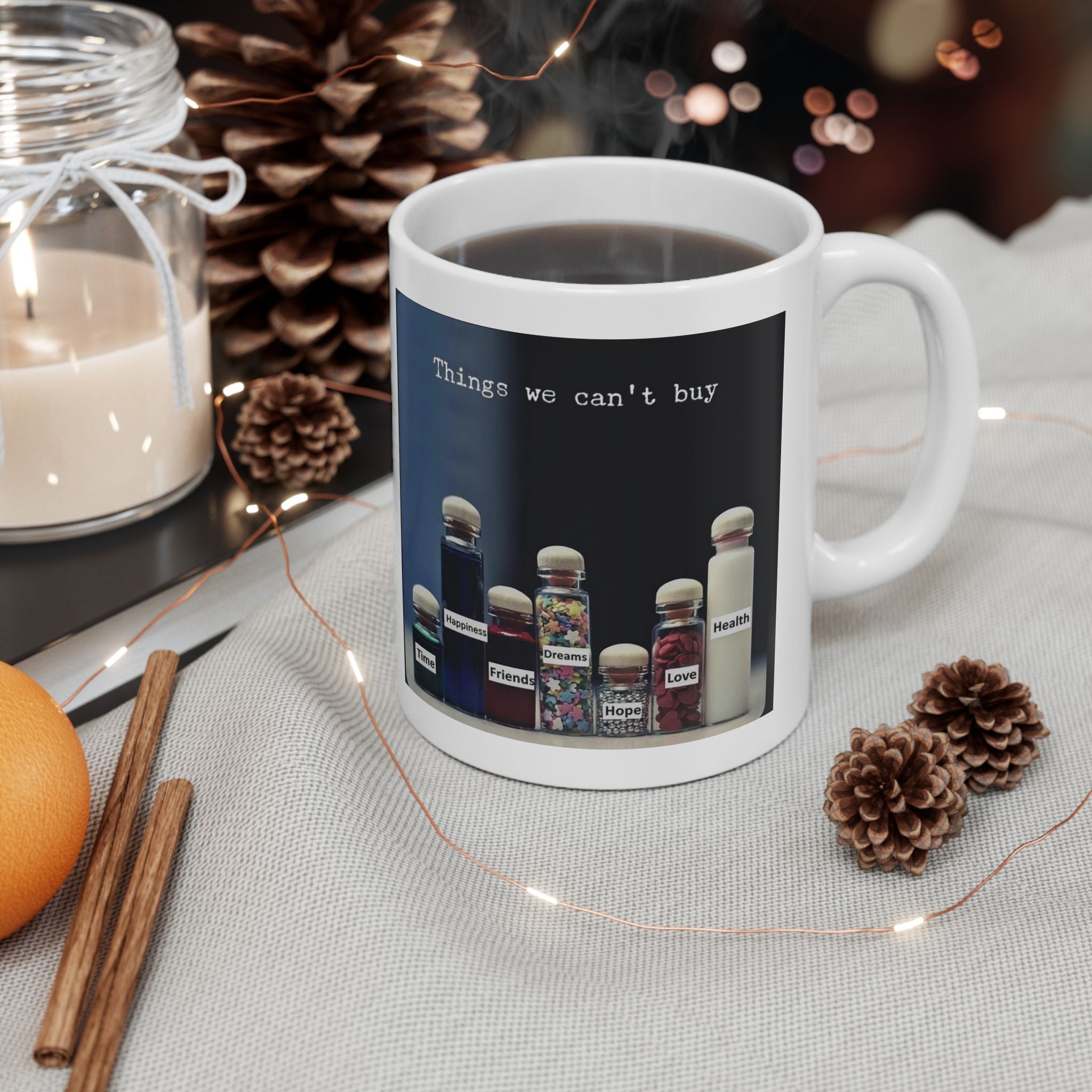 Coffee Mug — "Things to Buy" Cute Bottle Collection Ceramic Mug (11oz/15oz)