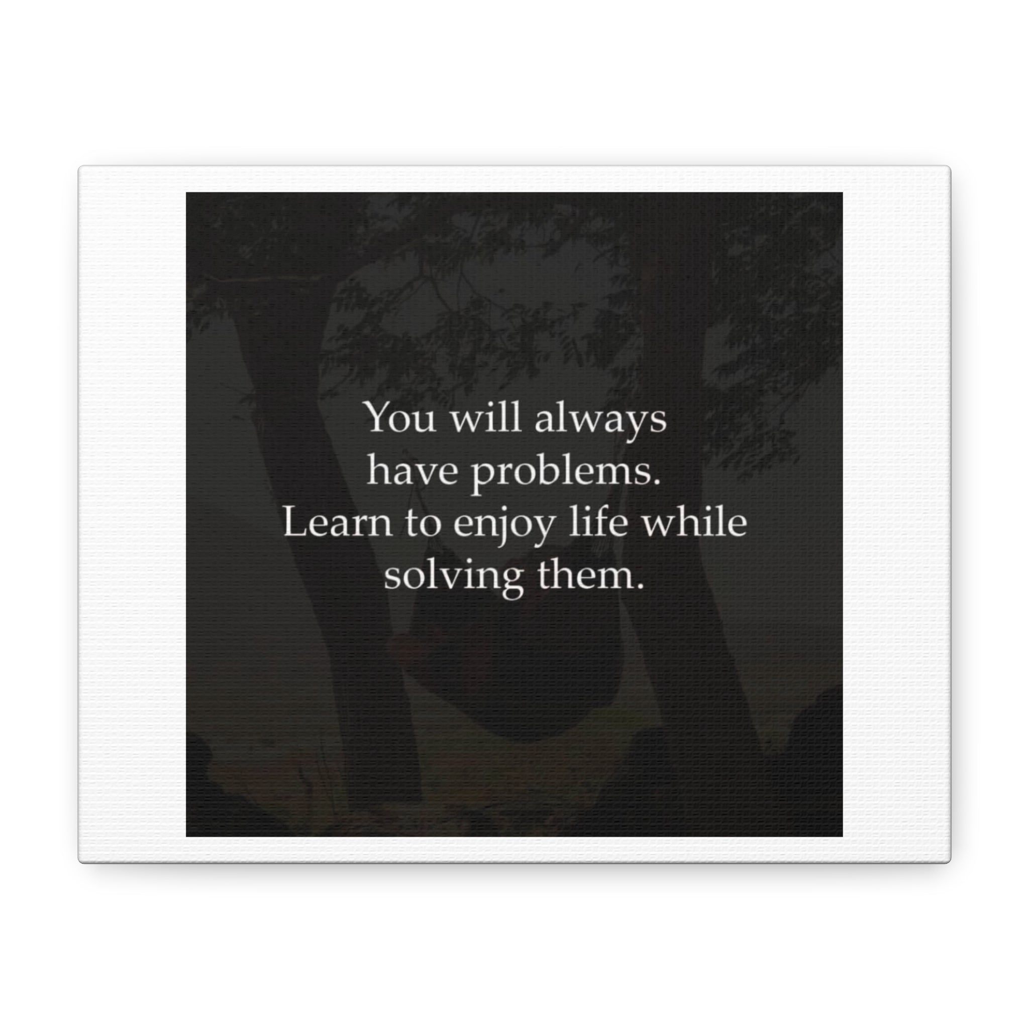 Matte Canvas Print — "You Will Always Have Problems" Motivational Quote Wall Art