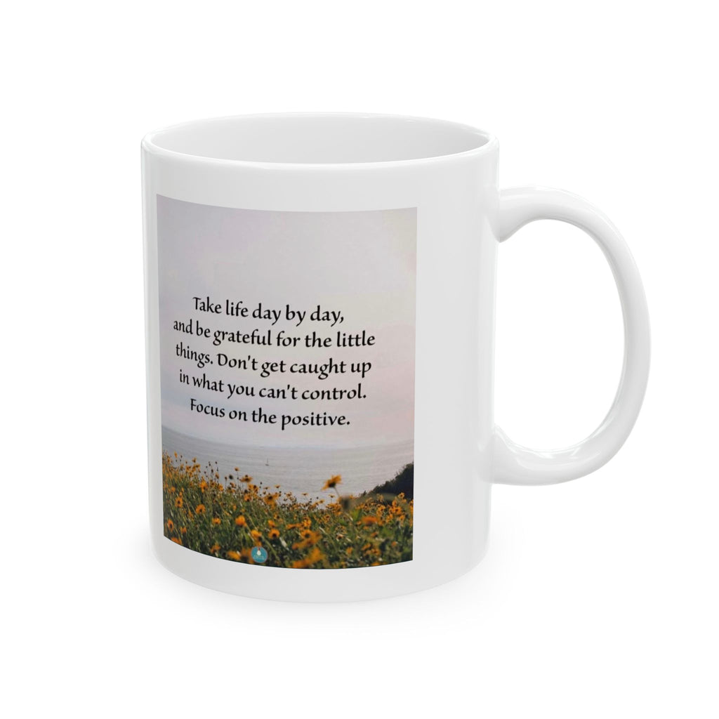 Inspirational Scenic Ceramic Mug — Faith Quote ‘Take Hold and Be Strong’ (11oz/15oz)