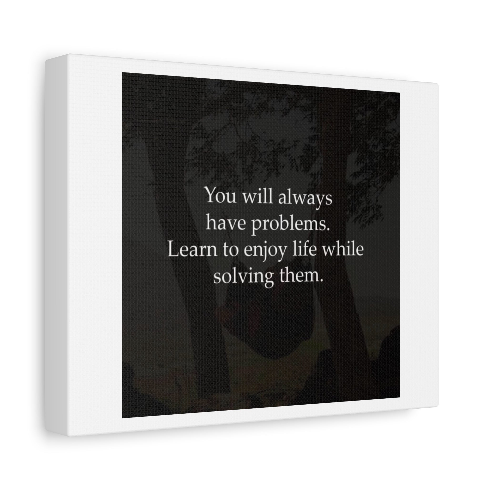 Matte Canvas Print — "You Will Always Have Problems" Motivational Quote Wall Art