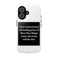 Phone Case — "Don't Underestimate" Inspirational Quote (Music, Ocean & Stars)