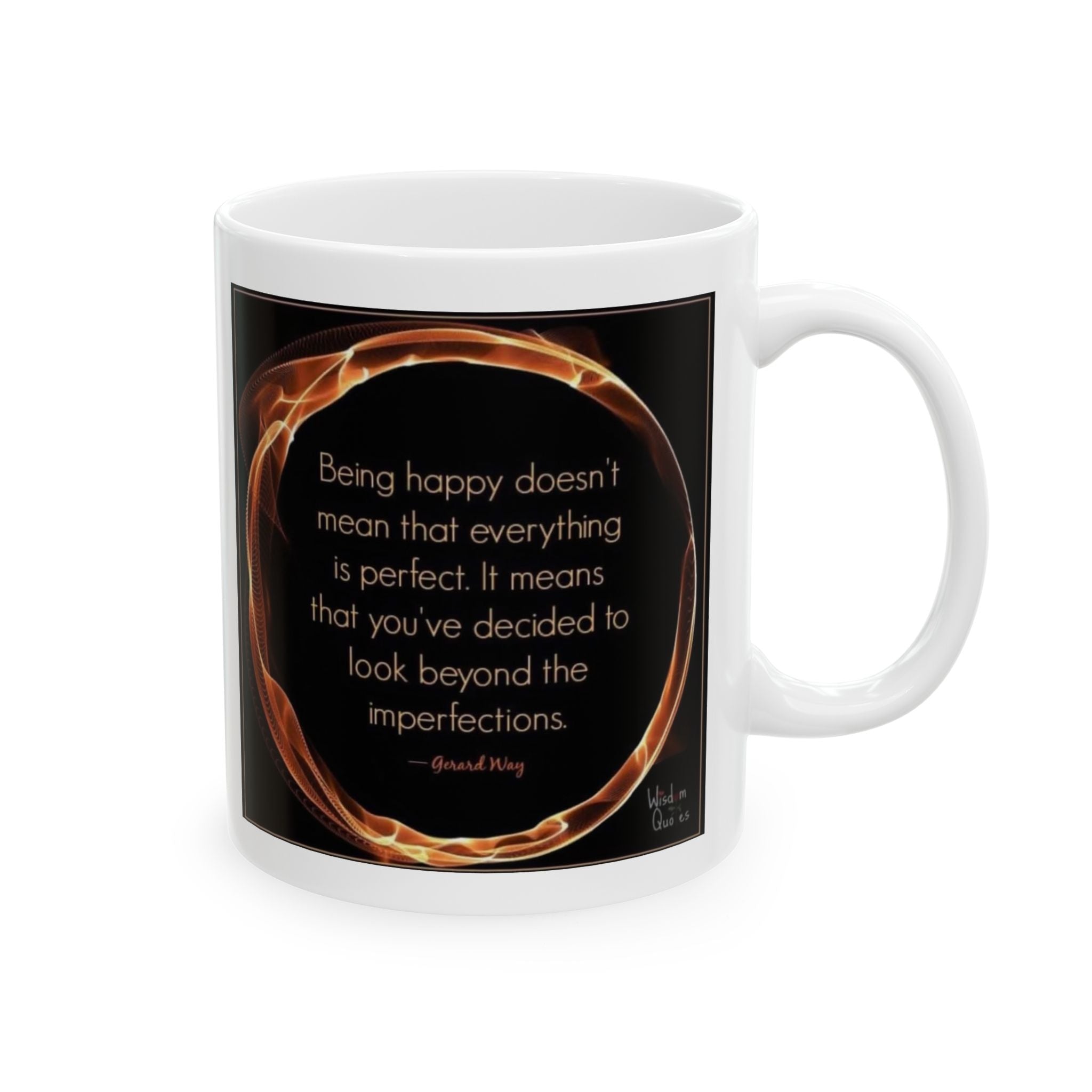 Inspirational Flame Ceramic Mug - Motivational Quote Coffee Cup (11oz, 15oz)